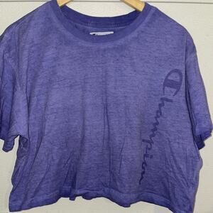 Champion Athetic Wear Purple Y-Shirt Tee boxy crop top- Women's XL